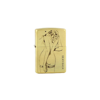 Zippo纯铜美女背影打火机28014--BS