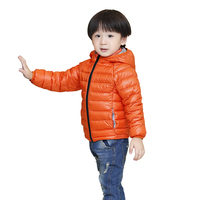 美孚尔 儿童纯色轻薄脱卸帽男女童羽绒服批发 厂家直销 1