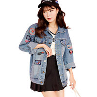 花家姐 韩版牛仔外套女装百搭 010