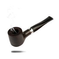 诤友 乌木烟斗直柄铁面判官式 030