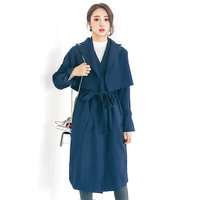 Missweet 2016秋冬装新款东大门精品女装系带背心裙风衣外套两件套 A110