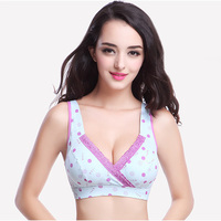 摩登孕妈 孕妇哺乳文胸外贸无钢圈交叉舒适纯棉孕产妇睡眠文胸喂奶内衣