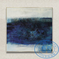蓝鑫画廊定制手绘现代装饰画中式水墨画荷叶荷花国画