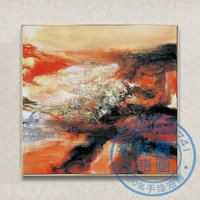 蓝鑫画廊定制手绘现代装饰画 简约手绘油