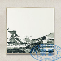 蓝鑫画廊定制手绘现代装饰画中式水墨画荷叶