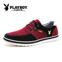 PLAYBOY花花公子男鞋春秋新款板鞋男韩版潮流青少年休闲鞋皮鞋透气帆布鞋