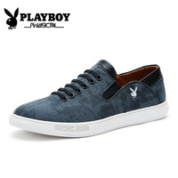 PLAYBOY花花公子春季青少年男鞋百搭乐福鞋男士一脚蹬懒人鞋板鞋男潮