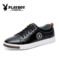 PLAYBOY花花公子男鞋春季透气学生运动休闲板鞋青少年皮鞋韩版小白鞋子潮