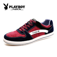 PLAYBOY花花公子秋季新款休闲鞋男士韩版透气帆布鞋潮流低帮鞋板鞋