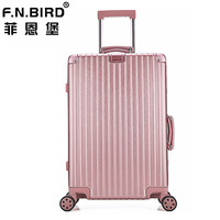 FNBIRD 皮手把复古款镜面拉杆箱高端复古旅行箱