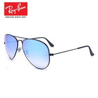 Ray-Ban 雷朋太阳镜飞行员系列男女款眼镜黑框蓝色渐变镀膜镜片墨镜 RB3025 002-4O-58-62