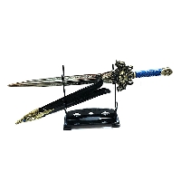 易猫魔兽世界争霸电影版 莱恩国王之暴风剑 武器模型30cm 道具 周边