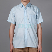 洋亚 小细纹短袖工作服 劳保服上衣半袖工装制服薄款