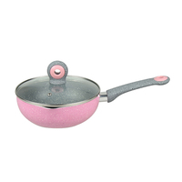 现代工匠金品麦饭石小炒锅20CM 麦饭石涂层无烟不粘锅