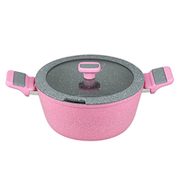 现代工匠金品麦饭石汤锅24CM 麦饭石涂层无油烟不粘锅