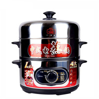 美的Midea 电蒸锅多功能三层电蒸锅不锈钢 SYH28-21