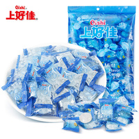 上好佳强劲清凉薄荷糖500g袋装清凉提神婚庆喜休闲糖果零食