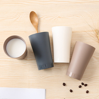 3个装日系简约情侣漱口杯磨砂塑料牙刷杯子家用刷牙杯口杯洗漱杯