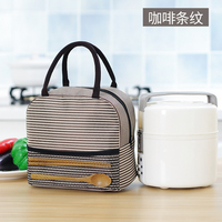 韩国饭盒袋女保温袋便当袋手提包带饭的袋手拎袋帆布袋学生拎午餐
