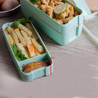 日式微波炉饭盒便当盒学生带盖韩国食堂简约分格健身餐成人餐盒