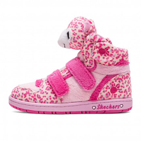 斯凯奇Skechers童鞋中性低筒平跟魔术贴大童动物系列短靴 80689LC