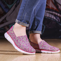 Skechers斯凯奇女鞋 编织鞋面透气一脚穿懒人鞋休闲鞋12028