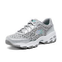 skechers斯凯奇女鞋新款 蕾丝透气熊猫鞋 镂空透气运动鞋66666016