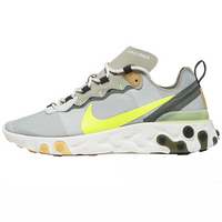 NIKE男鞋React Element 55高桥盾简版 情侣复古跑步鞋 BQ6166-009