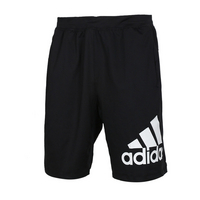 Adidas阿迪达斯男裤运动裤跑步训练Logo宽松透气休闲短裤五分裤 DU1592