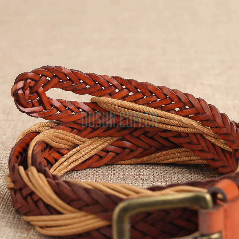 匠予心皮条编织线女式花纹皮带myd1150611