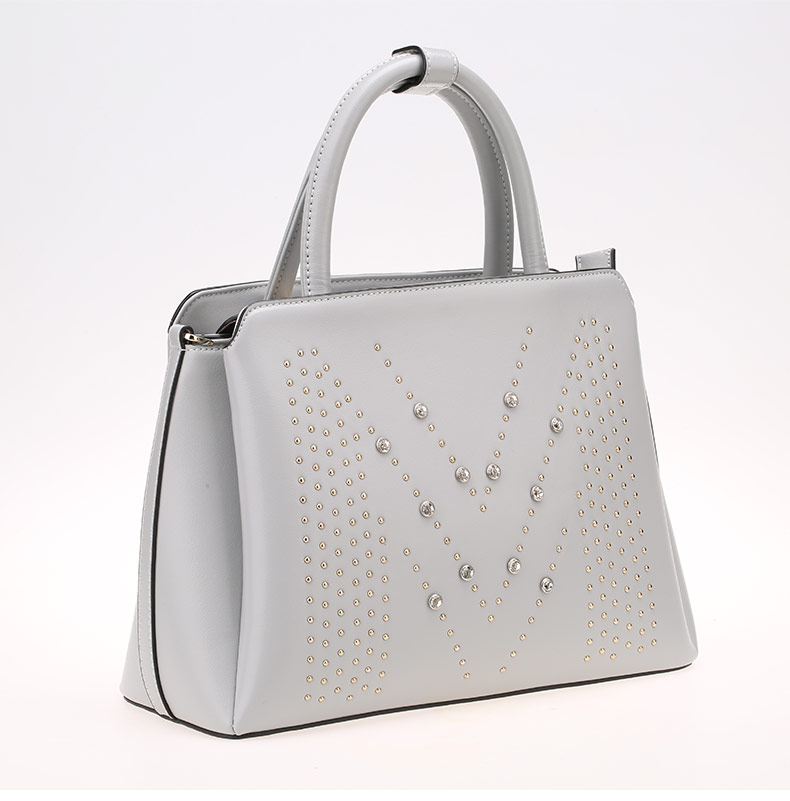 apples苹果 女款时尚百搭蘑菇钉手挽斜挎两用女包pa117027-2d