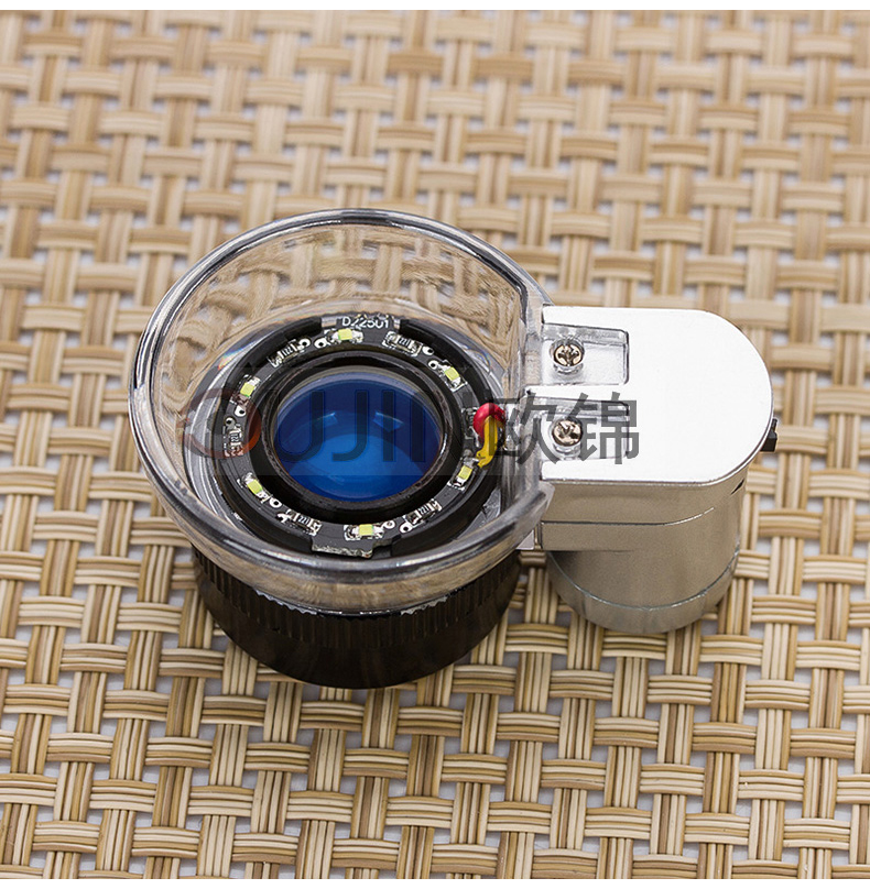 oujin20倍手持式古玩字画珠宝鉴放大镜带led灯放大镜